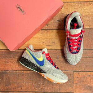 Nike Men's Lebron XX "Nike Lifer" Silver/Multicolor Basketball Shoes